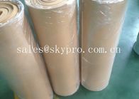 Natural gum rubber sheet roll tan color high tensile strength for punching seals / washer