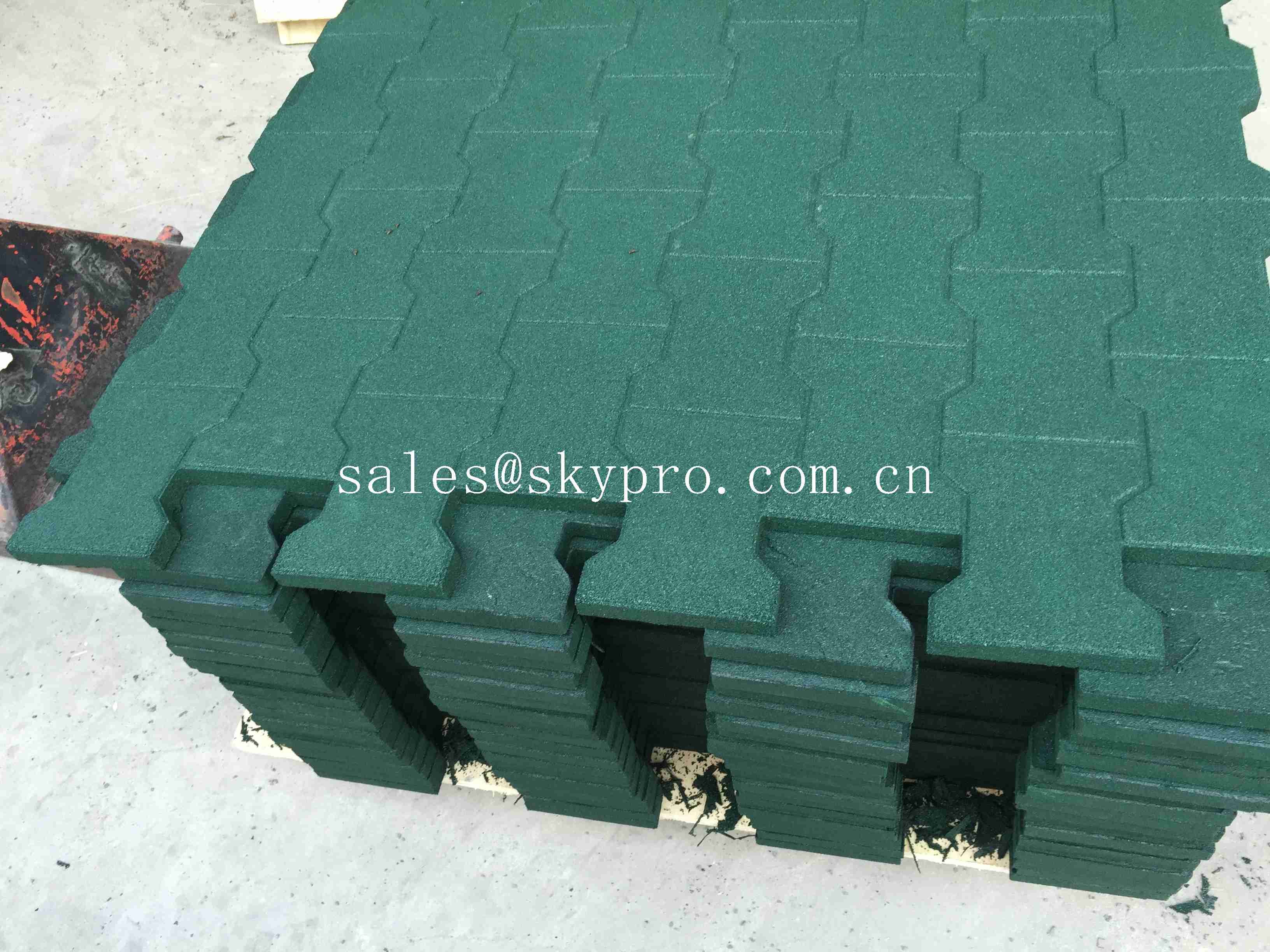 Driveway Rubber Patio Pavers Anti Slip Recycled Rubber