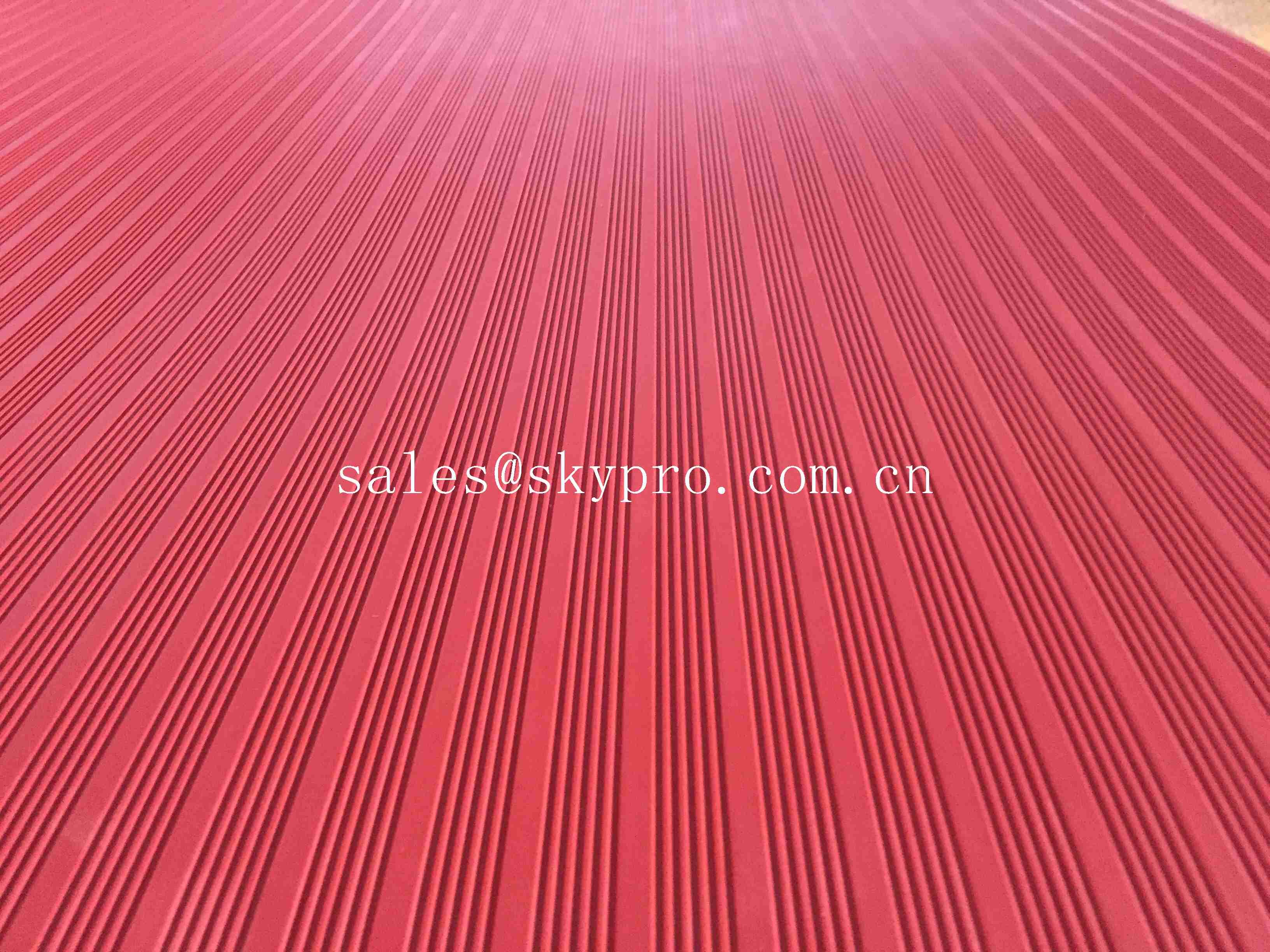 Fluted Red Green Black SBR Thin Rubber Mats NBR Flooring Fluted Red Green Black SBR Thin Rubber Mats NBR Flooring