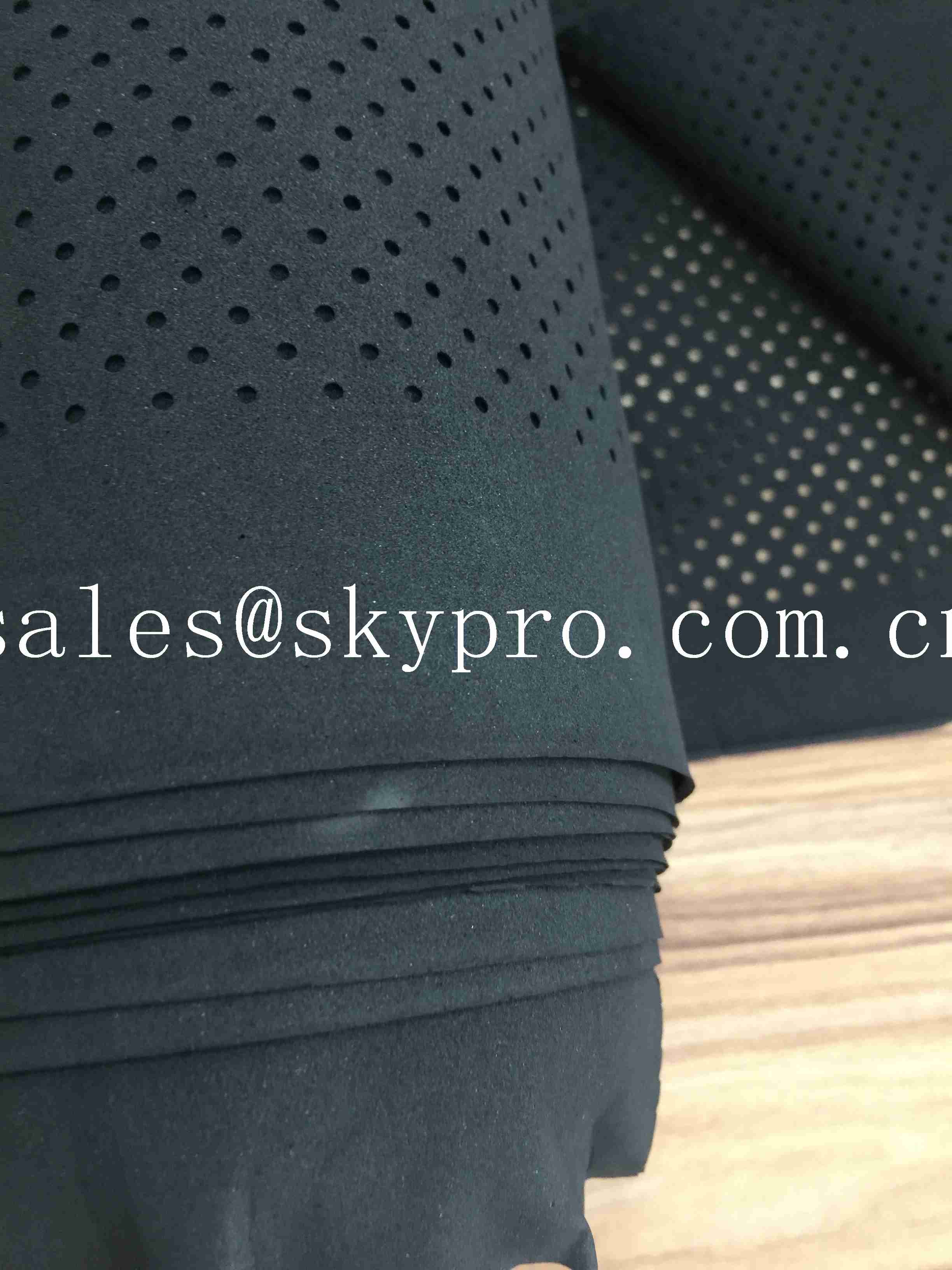 Perforated Neoprene Fabric Roll Shark Skin Embossed SBR CS CR Rubber