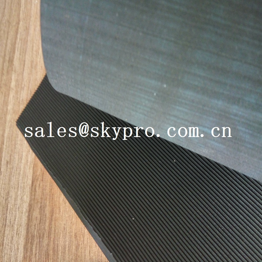 Black High Tensile Rubber Soling Sheets W Wave Pattern Natural Gum