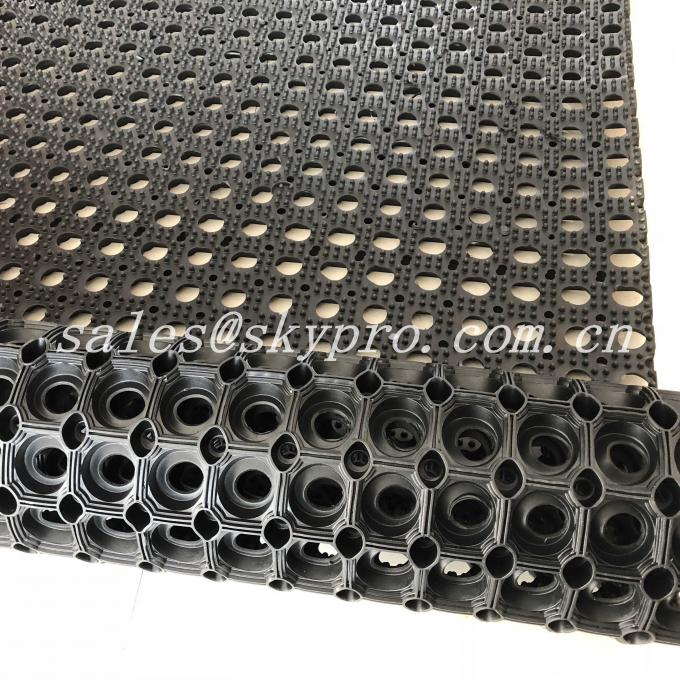 Oil Proof Kitchen Holes Nitrile Rubber Mats Heavy Duty With Hollow