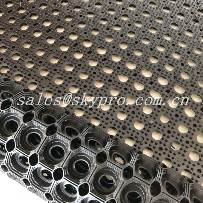 Residential Interlocking Perforated Kitchen Floor Rubber Mats Anti Skid Shock Proof
