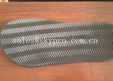 TPR  Shoe Sole Rubber Sheet with wave zigzag pattern , 40-80 shore A Hardness