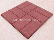 Multi-color rubber pavers Smooth embossed Surface , crumb rubber tile flooring