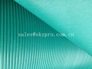 Corrugated anti - skid rubber sheet roll with lined grooves on top