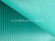 Corrugated anti - skid rubber sheet roll with lined grooves on top