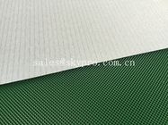 Green color diamond PVC conveyor belt glossy matt smooth grip top