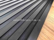 Black 3mm Thick Rubber Floor Matting Sheet Anti-slip Fine Ribbed Corrugated