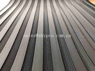Black 3mm Thick Rubber Floor Matting Sheet Anti-slip Fine Ribbed Corrugated