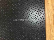 Small Rice Pattern Rubber Mats Black Color Emboss Top , 1.5g/Cm3 Density