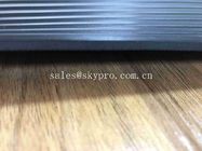 Black 5mm Thick Wide Ribbed Rubber Mats , Great Wall Broad Corrugated Rubber Sheets