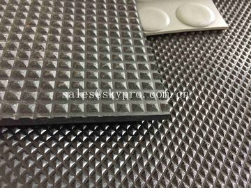 Black Neoprene Rubber Sheet Roll With Continuous Diamond Field Design