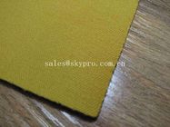 Yellow Heat Resistant Neoprene Fabric Roll 1mm SBR Rubber Sheets Coated