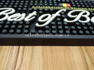 Embossed Logo Molded Rubber Products Rubber Black Silicone Soft PVC Bar Mat