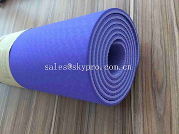 Colorful Dual Layers Custom Eco TPE Yoga Mat Patent Design , Light Weightiness