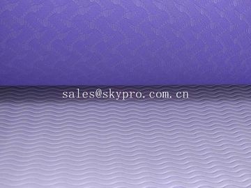 Colorful Dual Layers Custom Eco TPE Yoga Mat Patent Design , Light Weightiness