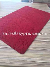 Popular Eco - Friendly Natural Neoprene Rubber Sheet / Rubber Yoga Mat Microfiber Velvet , Custom Printed