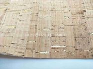 Heat Insulation Colorful Soft Natural Cork Leather Fabric , 0.6mm Thick