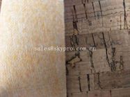 Decorative A Grade Rubber Sheet Roll , Upholstery Cork Leather Fabric for Bag Shoe