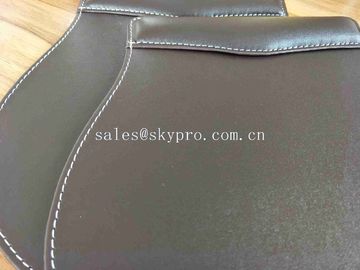 Promotion Handmade Brown Leather Gaming PU Foam Mouse Pad With Hand Rest