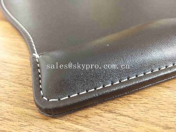 Promotion Handmade Brown Leather Gaming PU Foam Mouse Pad With Hand Rest