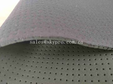 4mm Black Skid Proof Breathable Neoprene Fabric Roll Single Side Polyester Knitted