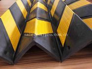 High Visibility Parking Safety Warning Black and Yellow Alternation Rubber Corner Protectors