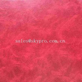 OEM PU Synthetic Leather Embossed Crazy Horse PVC Synthetic Leather for Shoes / Bags