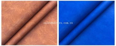 0.8mm Soft Crazy Horse Leather Perspiration Absorption No Crease PU PVC Faux Leather