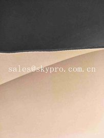 Fireproof Anti - Aging Black CR Beige Neoprene Fabric Roll CR Foam Rubber Sheet