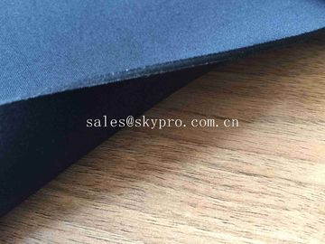 Elastic SBR 3mm Thick Neoprene Fabric Single / Both Sided Polyester T Cloth Fabric