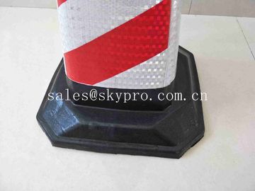 Custom Square Reflective Flat PE Flexible Colored Traffic Cone Moulded Rubber Products