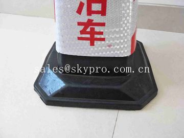 Custom Square Reflective Flat PE Flexible Colored Traffic Cone Moulded Rubber Products