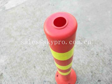 450mm Flexible Warning Post Molded Rubber Products Highway Road Safety Orange