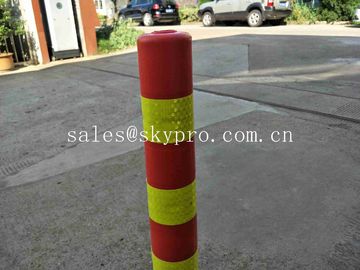 450mm Flexible Warning Post Molded Rubber Products Highway Road Safety Orange