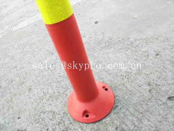 450mm Flexible Warning Post Molded Rubber Products Highway Road Safety Orange