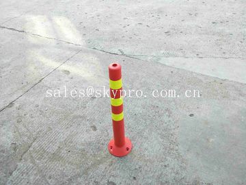 450mm Flexible Warning Post Molded Rubber Products Highway Road Safety Orange