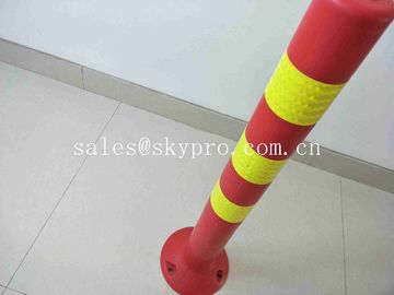 Orange Flexible Posts Molded Rubber Products 75cm Traffic Delineator Post