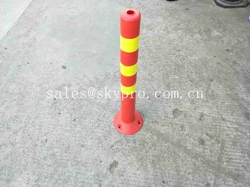 Orange Flexible Posts Molded Rubber Products 75cm Traffic Delineator Post