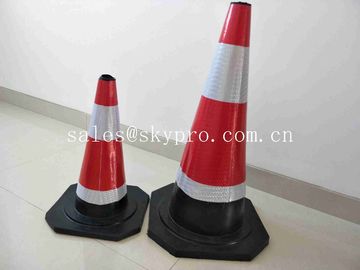 Road Soft Plastic Fluorescent Flexible Roadway Safety Rubber Traffic Cones