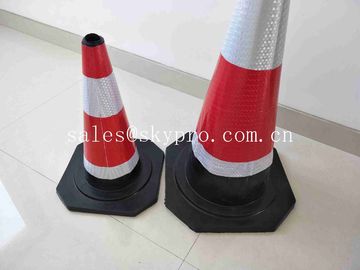 Road Soft Plastic Fluorescent Flexible Roadway Safety Rubber Traffic Cones