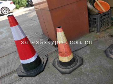 Road Soft Plastic Fluorescent Flexible Roadway Safety Rubber Traffic Cones