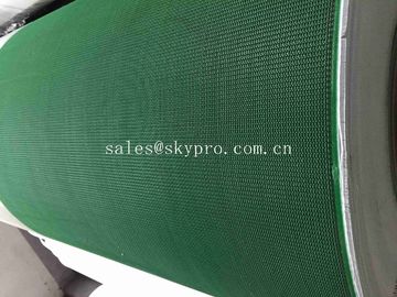 Industrial PVC Conveyor Belt Green Rubber Belts Rough Surface Grass Pattern