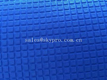 Super Stretch Square Pattern Blue Neoprene Rubber Sheet Coated Nylon Fabric Roll