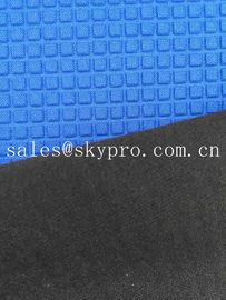 Super Stretch Square Pattern Blue Neoprene Rubber Sheet Coated Nylon Fabric Roll