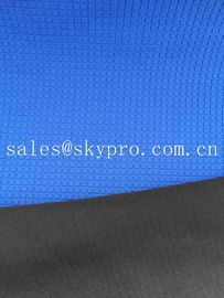 Super Stretch Square Pattern Blue Neoprene Rubber Sheet Coated Nylon Fabric Roll