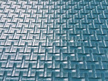 Blue Conveyor Roll Cross Pattern PVC Conveyor Belt Matt Chemical Resistance