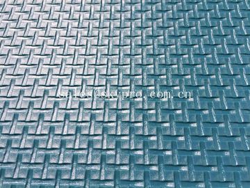 Blue Conveyor Roll Cross Pattern PVC Conveyor Belt Matt Chemical Resistance