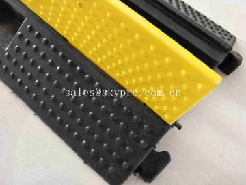 Cable Cover Molded Rubber Products 3 Channel Yellow Jacket Outdoor Cord Protector